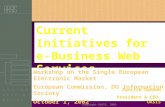Copyright OASIS, 2002 Current Initiatives for e-Business Web Services Workshop on the Single European Electronic Market European Commission, DG Information.