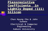 Measurements of Piezoresistive Coefficients in Lightly Doped (111) Silicon Chun Hyung Cho & John Sunwoo Electrical & Computer Engineering Auburn University.