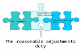 The reasonable adjustments duty Disability Discrimination Act SEN Framework Access Planning Duty.
