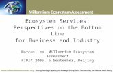 Ecosystem Services: Perspectives on the Bottom Line for Business and Industry Marcus Lee, Millennium Ecosystem Assessment FIDIC 2005, 6 September, Beijing.