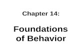 Chapter 14: Foundations of Behavior. Learning Objectives Goals of Organizational Behavior Individual vs. group behavior What work-related behaviors do.