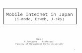 1 Mobile Internet in Japan (i-mode, Ezweb, J-sky) 2003.3 K.Tomisawa Professor Faculty of Management Dohto University.