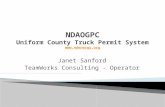Janet Sanford TeamWorks Consulting - Operator.  The Permit System has been in place since the mid-1980’s to track and monitor overweight (non-divisible.