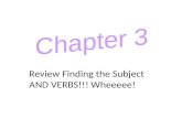 Review Finding the Subject AND VERBS!!! Wheeeee!