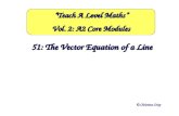51: The Vector Equation of a Line © Christine Crisp “Teach A Level Maths” Vol. 2: A2 Core Modules.