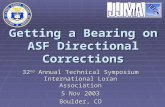 Getting a Bearing on ASF Directional Corrections 32 nd Annual Technical Symposium International Loran Association 5 Nov 2003 Boulder, CO.