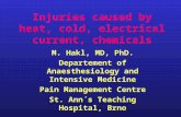Injuries caused by heat, cold, electrical current, chemicals M. Hakl, MD, PhD. Departement of Anaesthesiology and Intensive Medicine Pain Management Centre.