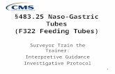 §483.25 Naso-Gastric Tubes (F322 Feeding Tubes) Surveyor Train the Trainer: Interpretive Guidance Investigative Protocol 111.