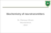 Biochemistry of neurotransmitters Dr. Mamoun Ahram Neuroscience 2014.