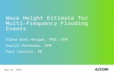 Wave Height Estimate for Multi- Frequency Flooding Events Elena Drei-Horgan, PhD, CFM Darryl Hatheway, CFM Paul Carroll, PE May 24, 2012.