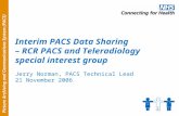 Picture Archiving and Communications System (PACS) Interim PACS Data Sharing – RCR PACS and Teleradiology special interest group Jerry Norman, PACS Technical.