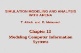 Altiok / Melamed Simulation Modeling and Analysis with Arena Chapter 13 1 SIMULATION MODELING AND ANALYSIS WITH ARENA T. Altiok and B. Melamed Chapter.