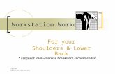5/26/04 Cedarville University Workstation Workout For your Shoulders & Lower Back * Frequent mini-exercise breaks are recommended.