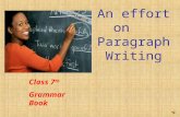 An effort on Paragraph Writing Class 7 th Grammar Book.