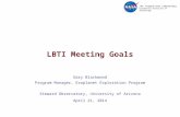 Jet Propulsion Laboratory California Institute of Technology LBTI Meeting Goals Gary Blackwood Program Manager, Exoplanet Exploration Program Steward Observatory,
