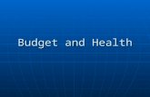 Budget and Health. What two major problems are facing the U.S. government this month? The closing of the Federal Government because no budget resolution.