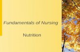Fundamentals of Nursing Nutrition. Physiology of Nutrition  Nutrition is the process by which the body metabolizes and utilizes the nutrients from food.