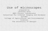 Use of microscopes prepared by Jennifer Gose DDDI Project Coordinator Consortium for Internet Imaging and Database Systems College of Agricultural and.
