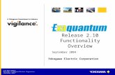 Yokogawa Electric Corporation Copyright © Yokogawa Electric Corporation Release 2.10 Functionality Overview September 2004.