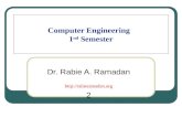 Computer Engineering 1 nd Semester Dr. Rabie A. Ramadan  2.
