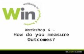 Workshop 6 - How do you measure Outcomes? .