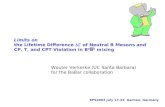 Wouter Verkerke, UCSB Limits on the Lifetime Difference  of Neutral B Mesons and CP, T, and CPT Violation in B 0 B 0 mixing Wouter Verkerke (UC Santa.