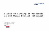 ESSnet on Linking of Microdata on ICT Usage Project (ESSLimit) Patricia Kotnik University of Ljubljana.