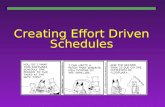 Creating Effort Driven Schedules.  Objectives Understanding Your Job and the Tools Job Understanding Task Types Six Steps to an Effort Driven Project.