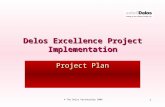 1 © The Delos Partnership 2004 Delos Excellence Project Implementation Project Plan.