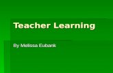 Teacher Learning By Melissa Eubank. Teacher Learning  “If teachers are to prepare for an ever more diverse group of students for more challenging work…