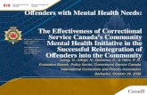 Offenders with Mental Health Needs: The Effectiveness of Correctional Service Canada’s Community Mental Health Initiative in the Successful Reintegration.