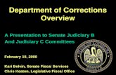 1 A Presentation to Senate Judiciary B And Judiciary C Committees February 15, 2000 Kari Belvin, Senate Fiscal Services Chris Keaton, Legislative Fiscal.