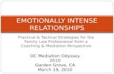 Practical & Tactical Strategies for the Family Law Professional from a Coaching & Mediation Perspective EMOTIONALLY INTENSE RELATIONSHIPS OC Mediation.