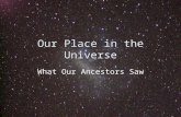 Our Place in the Universe What Our Ancestors Saw.