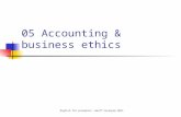 05 Accounting & business ethics English for economics: Geoff Cockayne 2011.
