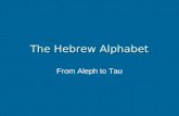 The Hebrew Alphabet From Aleph to Tau. Basics of Biblical Hebrew by Gary Patico & Miles Van Pelt.