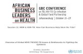 Session 11: MDR & XDR-TB: How Can Business Help Stem the Tide? Overview of Global MDR-TB/XDR-TB Issues & Bottlenecks to Fighting the Epidemic Ernesto Jaramillo.