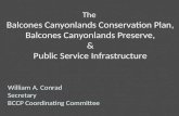 The Balcones Canyonlands Conservation Plan, Balcones Canyonlands Preserve, & Public Service Infrastructure William A. Conrad Secretary BCCP Coordinating.