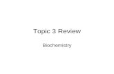 Topic 3 Review Biochemistry. Syllabus Statements 3.1.1 – State that the most frequently occurring chemical elements in living things are carbon, hydrogen,