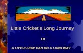 Little Cricket’s Long Journey or A LITTLE LEAP CAN GO A LONG WAY.