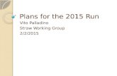 Plans for the 2015 Run Vito Palladino Straw Working Group 2/2/2015.