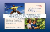 Medicare Modernization Act Medicare & You Education Campaign National Academy of Social Insurance Conference January 28, 2005.