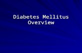 Diabetes Mellitus Overview. Definition Disease of abnormal carbohydrate metabolism characterized by hyperglycemia Caused by: –Impairment in insulin secretion.