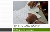 THE RADIO SCRIPT Writing radio packages Image by Media Helping Media available under Creative Commons.