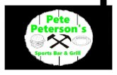 What is Pete Peterson’s? “The spot that offers multiple experiences”
