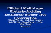 Efficient Multi-Layer Obstacle- Avoiding Rectilinear Steiner Tree Construction Chung-Wei Lin, Shih-Lun Huang, Kai-Chi Hsu,Meng-Xiang Li, Yao-Wen Chang.