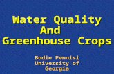 Water Quality And Greenhouse Crops Bodie Pennisi University of Georgia.