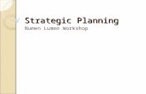 Strategic Planning Numen Lumen Workshop. Overview Committee chair introduction Why is NOW the time for the next strategic plan The president’s charge.