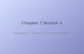 Chapter 7 Section 1 Revolution Threatens the French King.