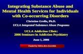 Integrating Substance Abuse and Mental Health Services for Individuals with Co-occurring Disorders Funded by NIDA-R01-DA11966 Christine Grella, Ph.D. UCLA.